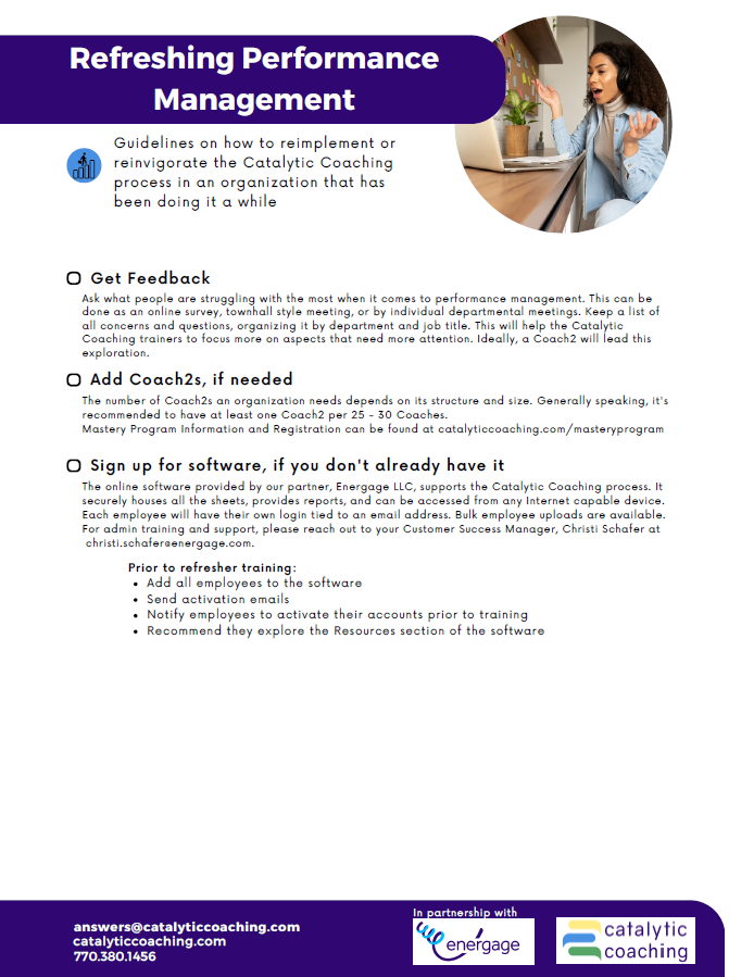 Catalytic Coaching Success Guide