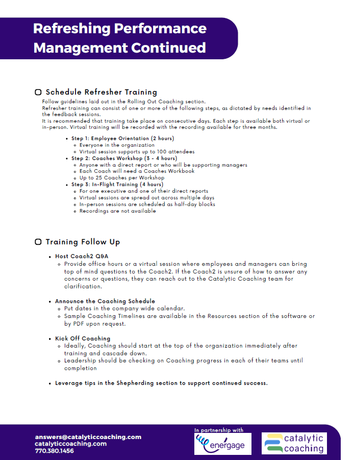 Catalytic Coaching Success Guide